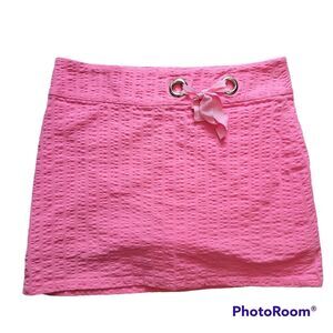 Lilly Pulitzer White Label Pink Textured Summer Skort Size 8